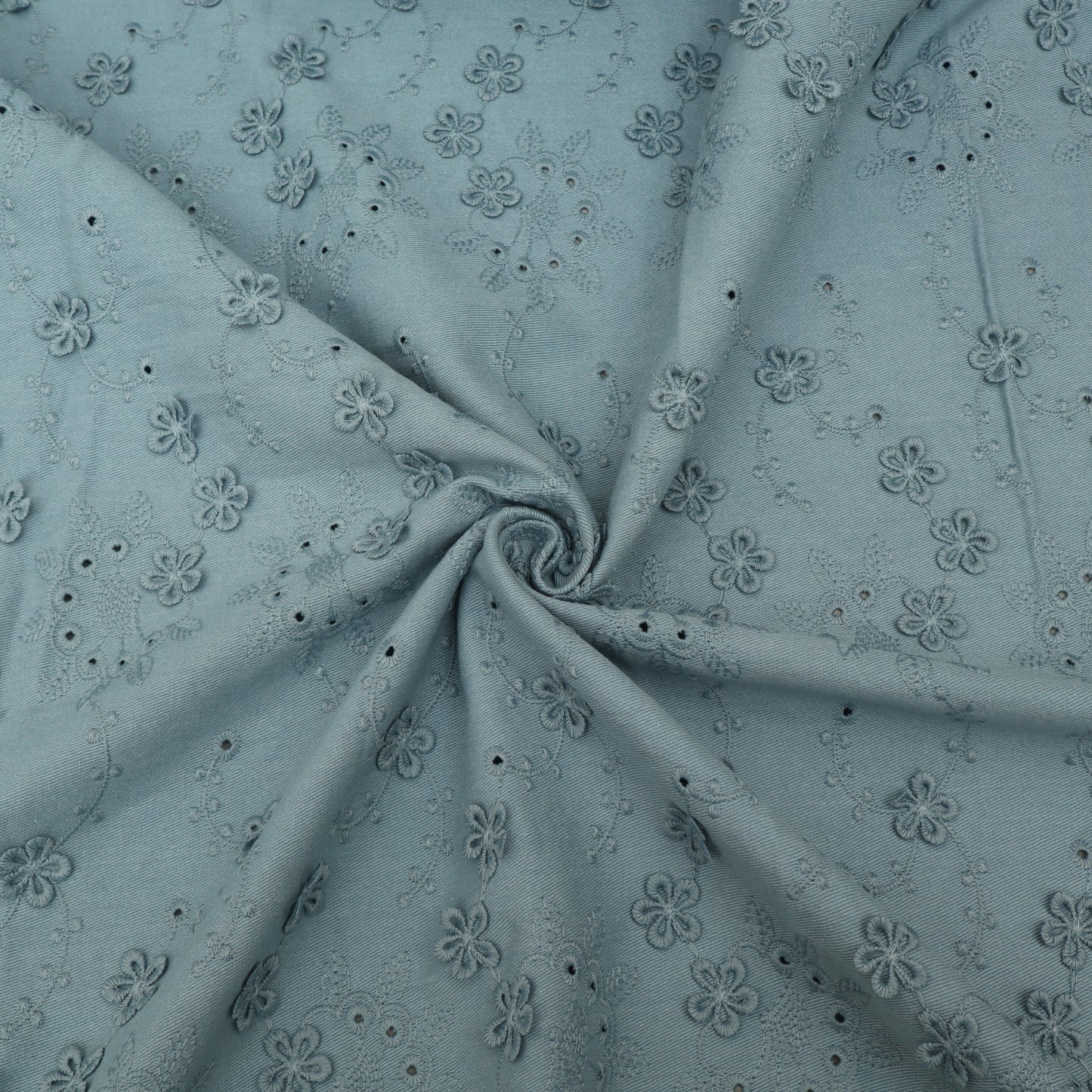 Floral Linen Embroidery Fabric