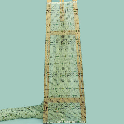 Multicolor Organza Print Fabric