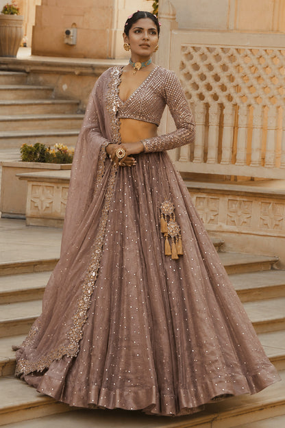 Crush Tissue Mukesh Brocade Fabric