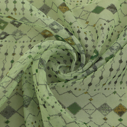 Multicolor Organza Print Fabric