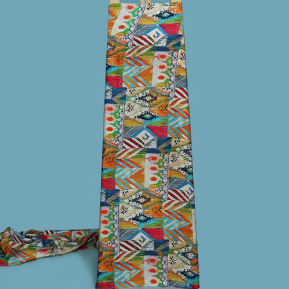 Multi Color Modal Satin Print Fabric
