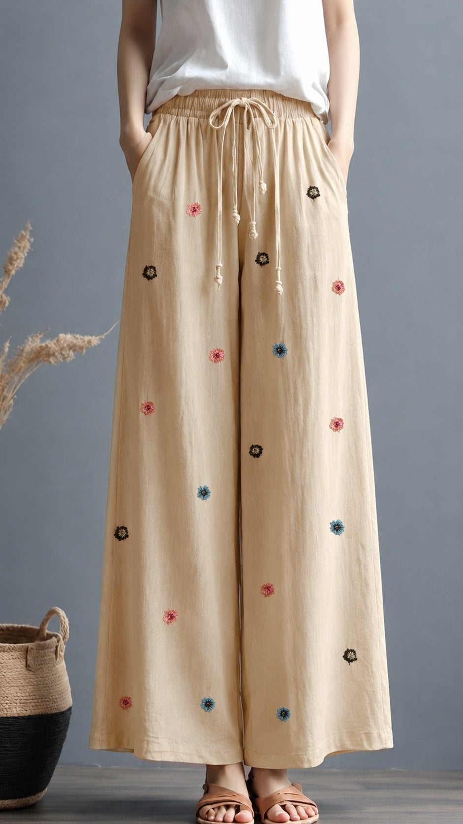 Cotton Linen Embroidery Fabric