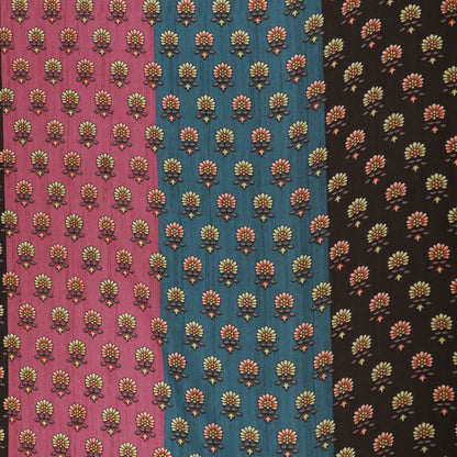 Multi Color Modal Satin Print Fabric