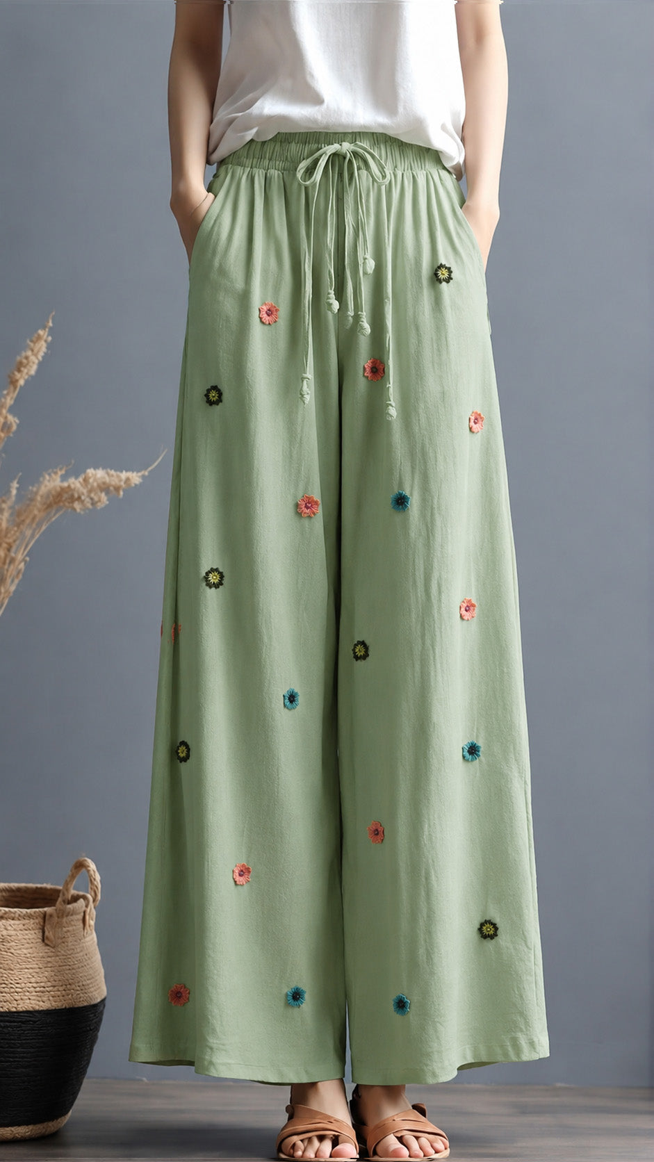 Cotton Linen Embroidery Fabric