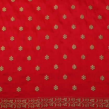 Raw Silk Booti Fabric