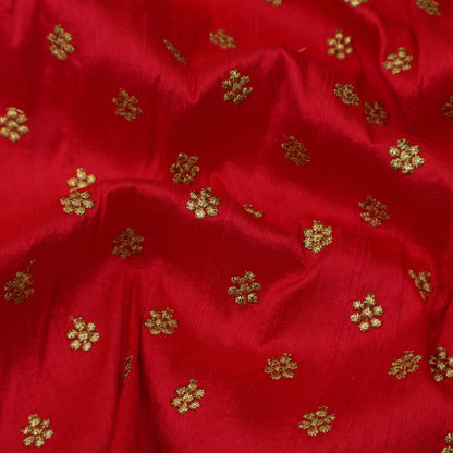 Raw Silk Booti Fabric