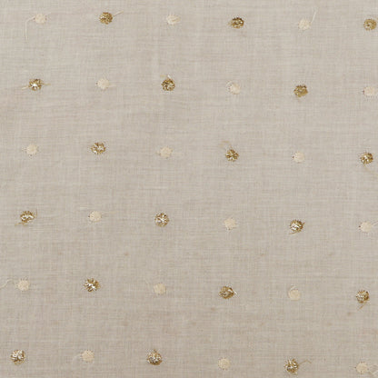 Off White Color Kora Cotton Embroidery Fabric