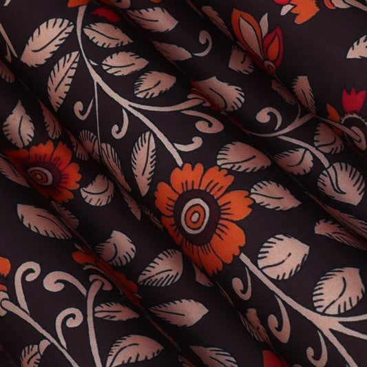 Multi Color Modal Satin Print Fabric