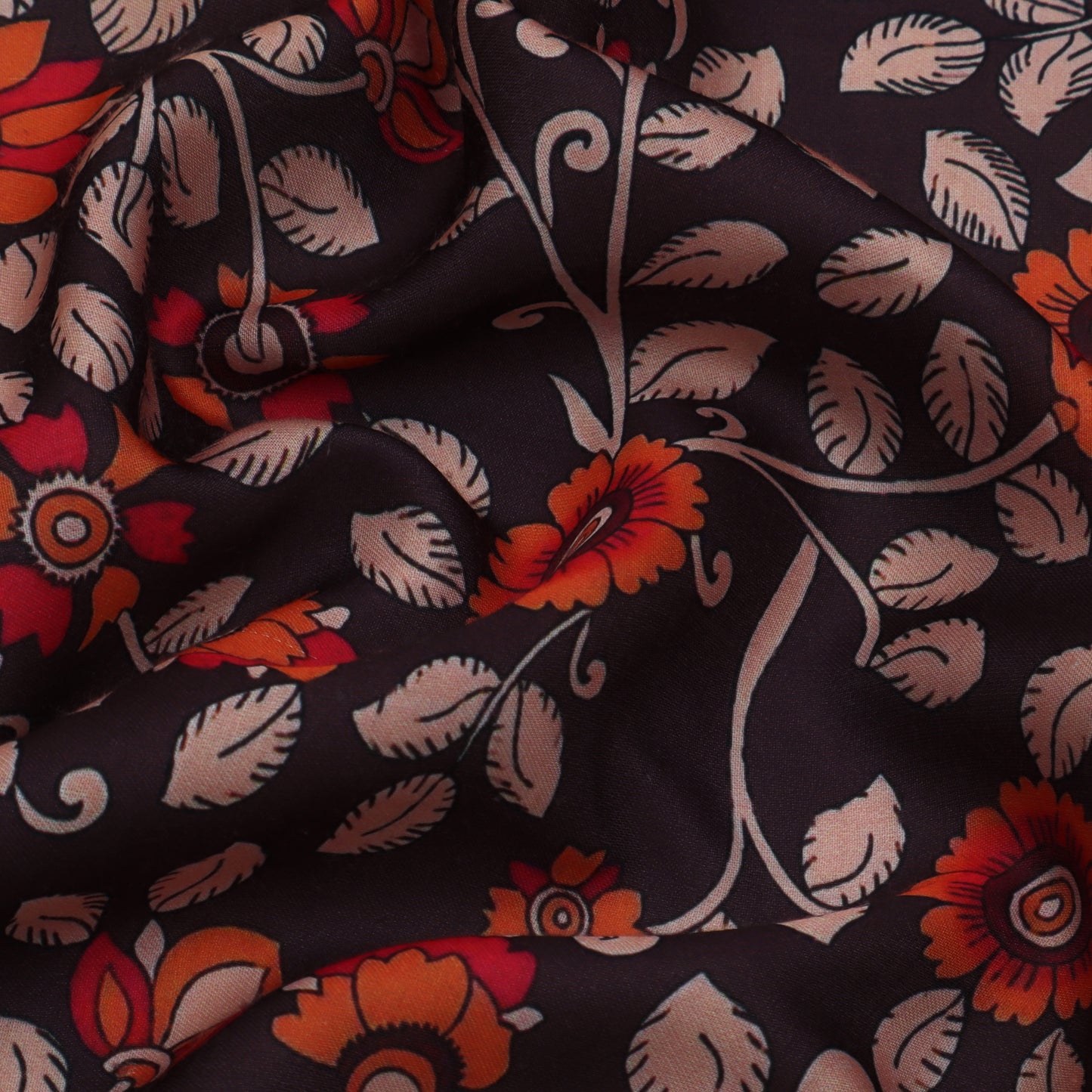 Multi Color Modal Satin Print Fabric