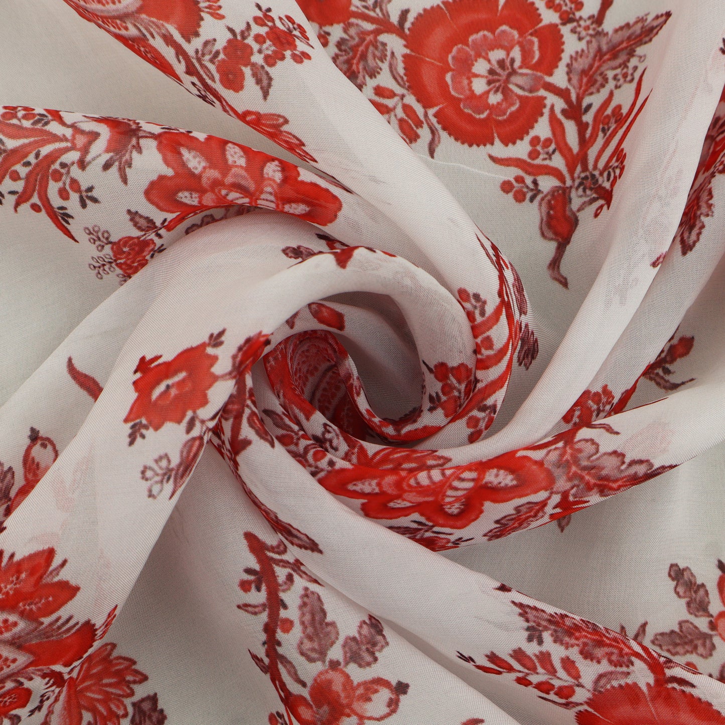 Multicolor Satin Organza Print Fabric