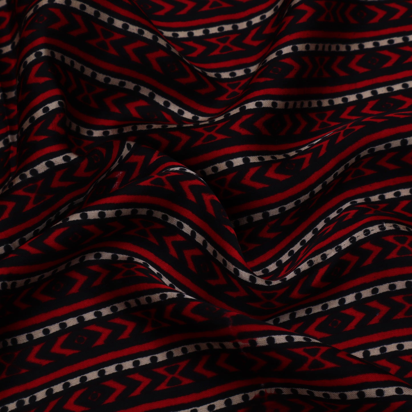 Multi Color Modal Satin Print Fabric