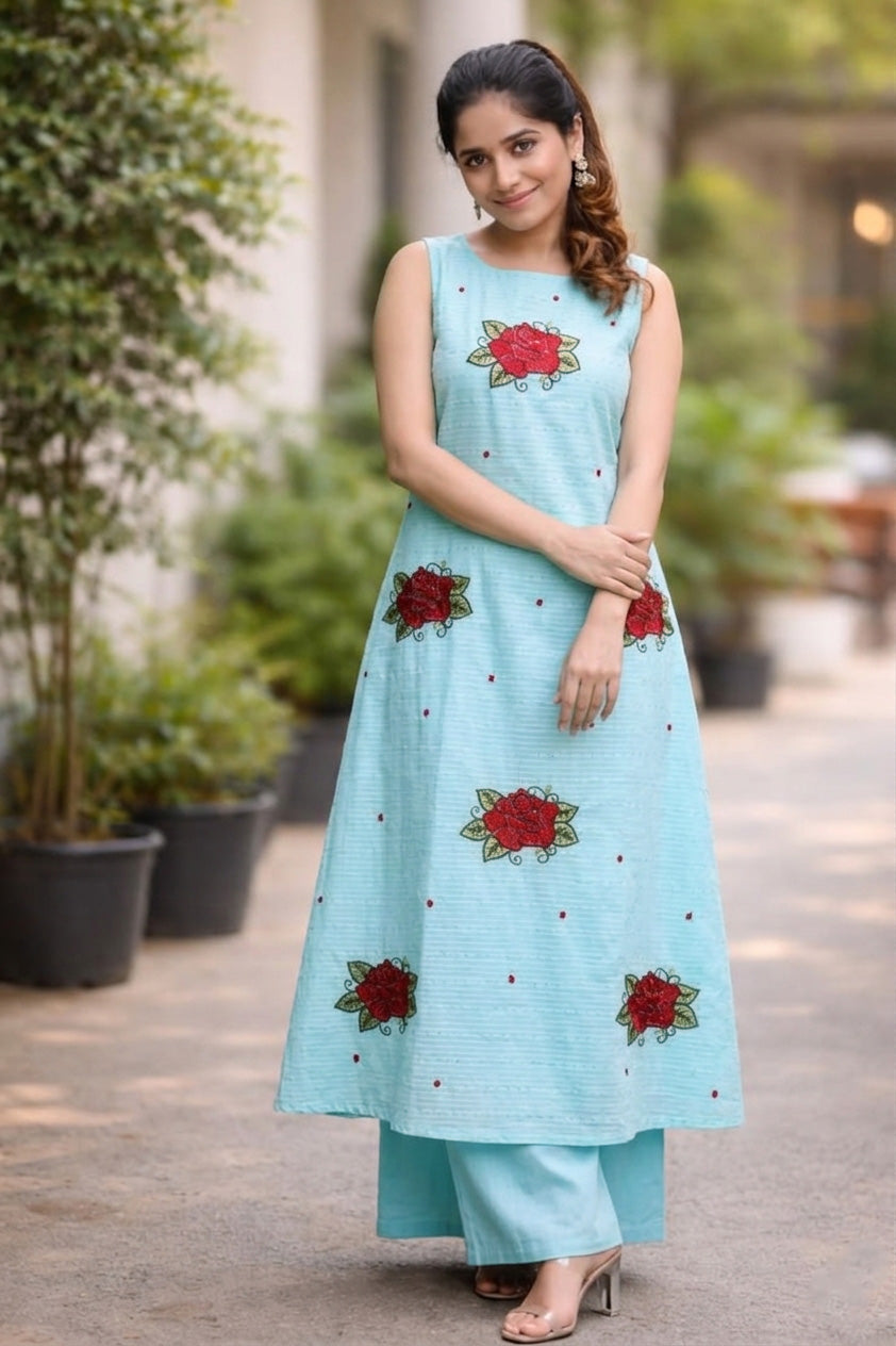 Cotton Linen Embroidery Fabric