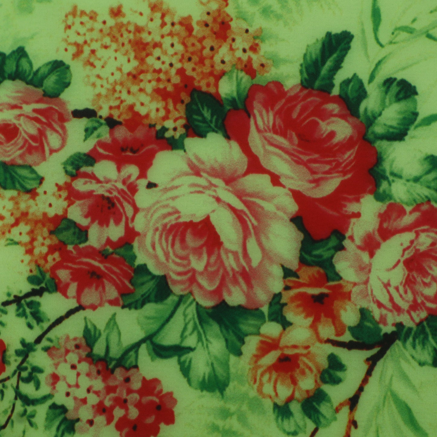 Multicolor Satin Organza Print Fabric