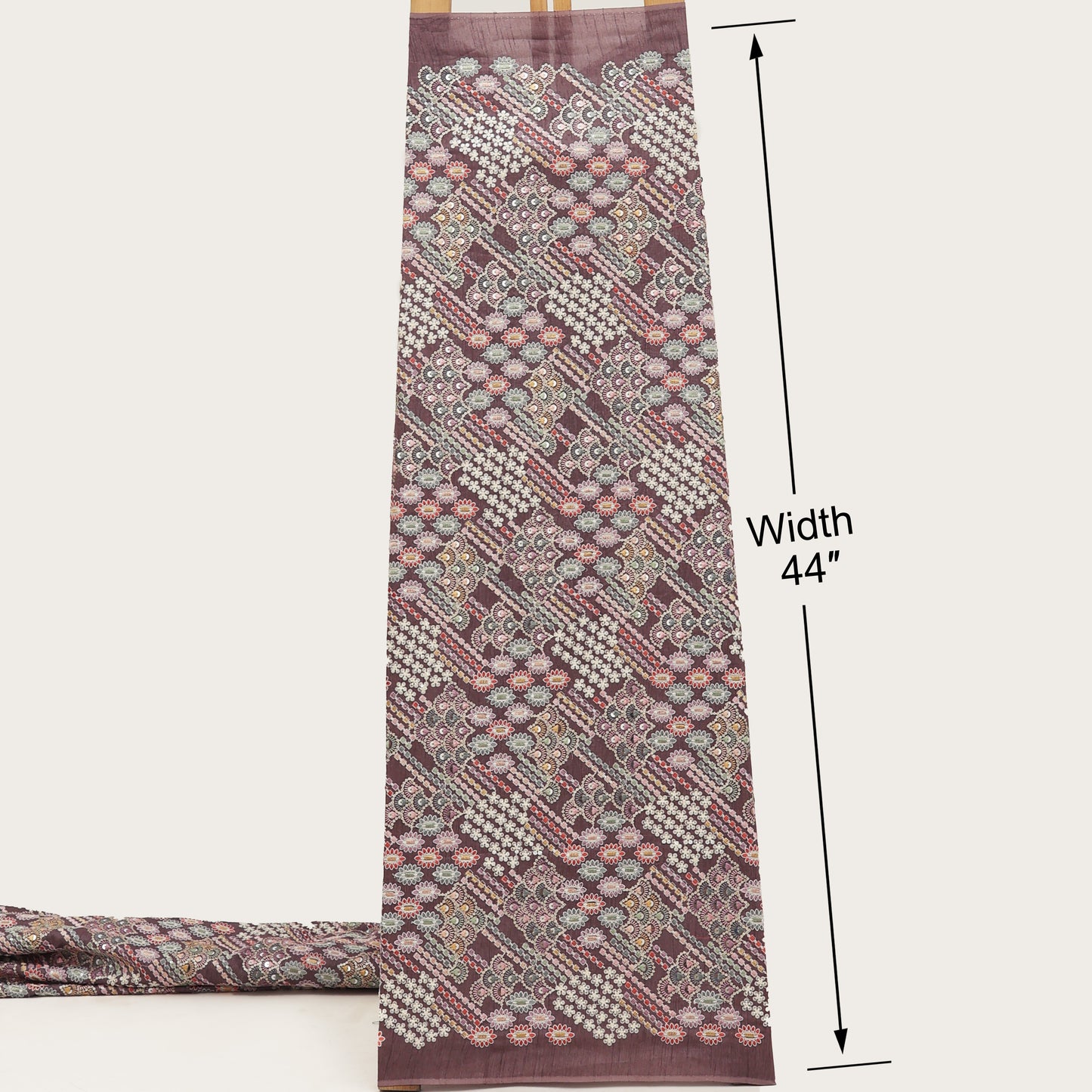 Raw Silk Embroidery Fabric