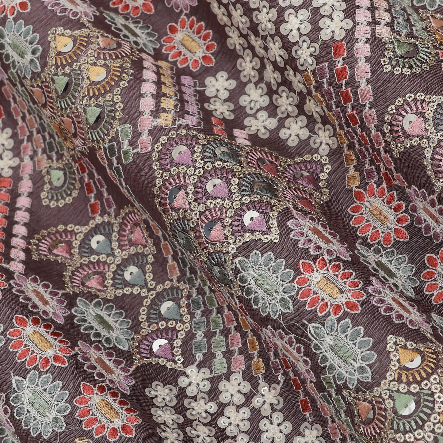 Raw Silk Embroidery Fabric