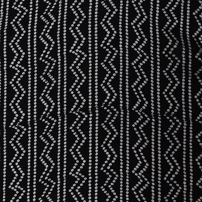 Black Color Modal Satin Print Fabric