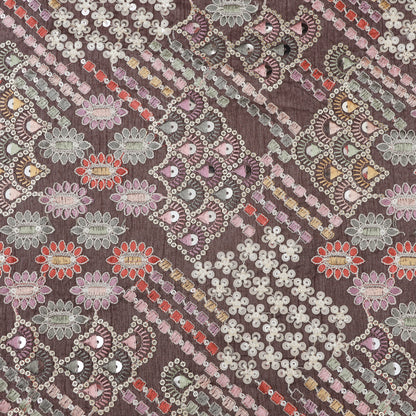 Raw Silk Embroidery Fabric