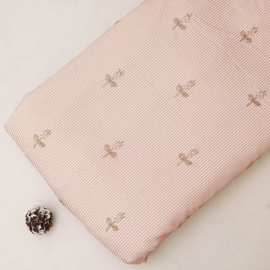 Linen Strip Embroidery Fabric