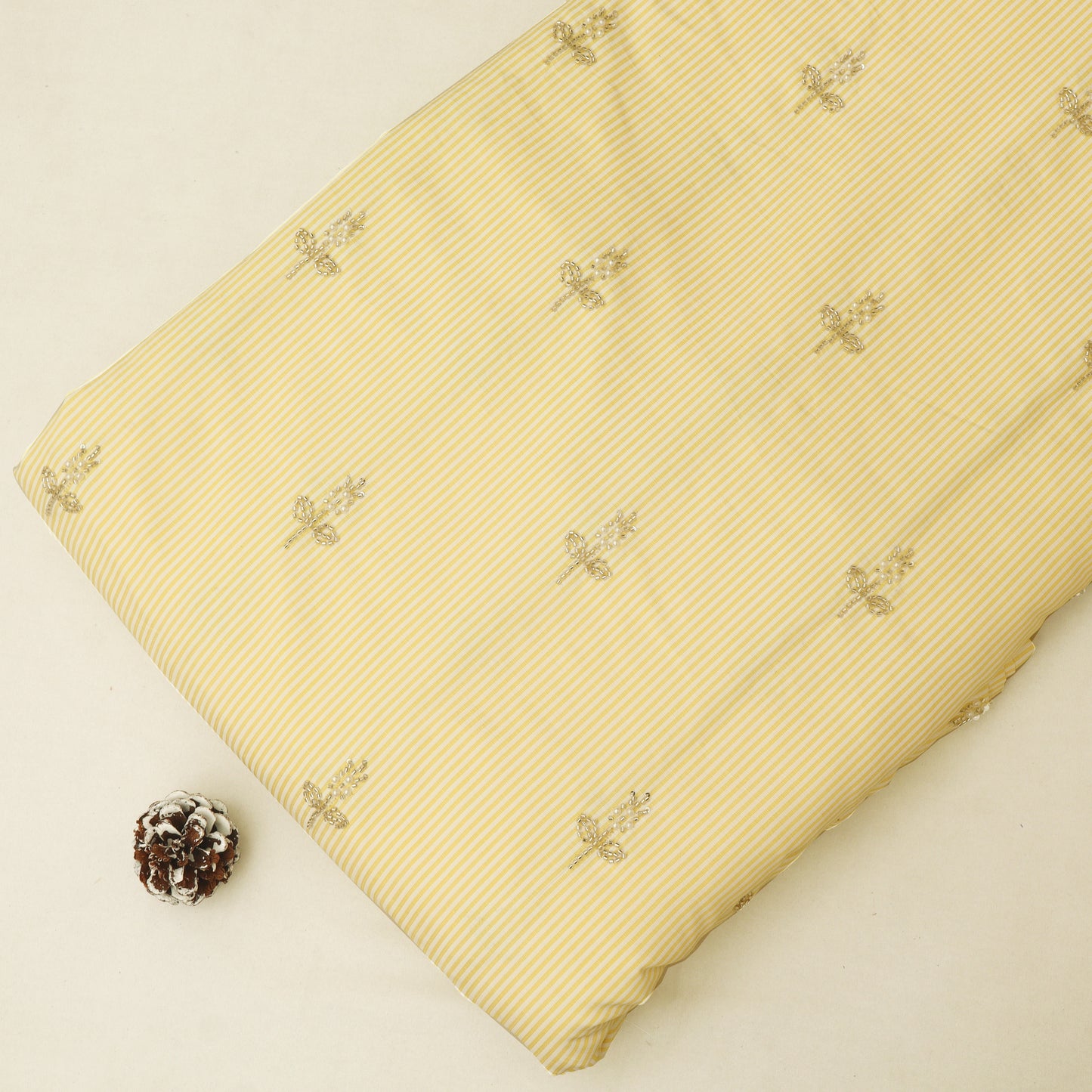 Linen Strip Embroidery Fabric
