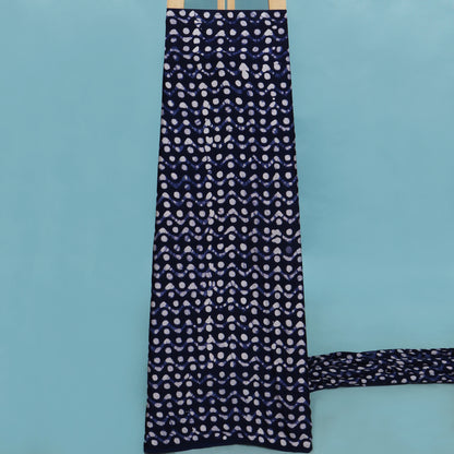 Blue Color Modal Satin Print Fabric