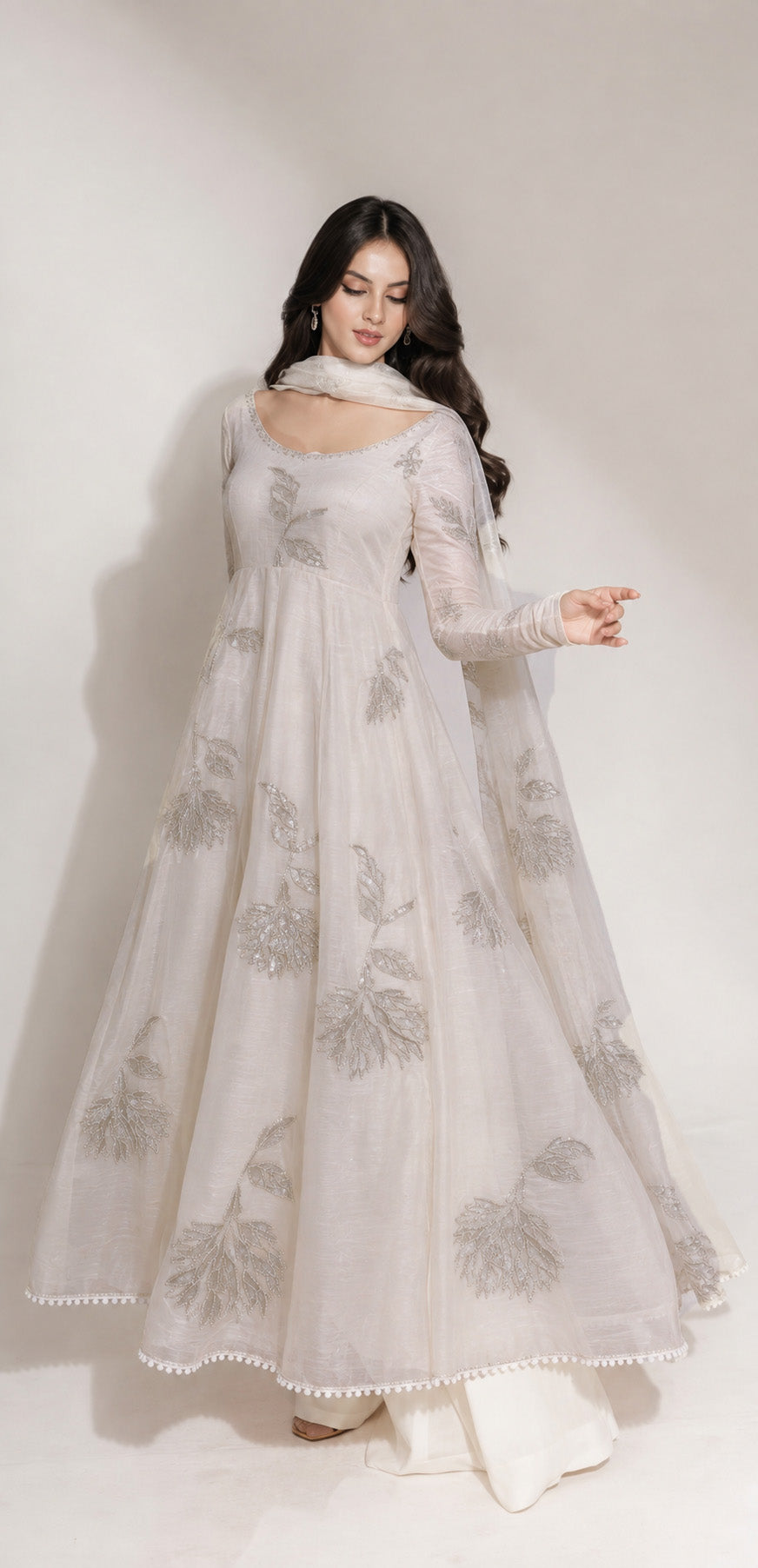 Crush Organza Embroidery Fabric