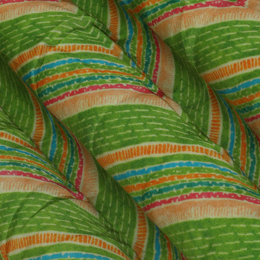 Multi Color Modal Satin Print Fabric