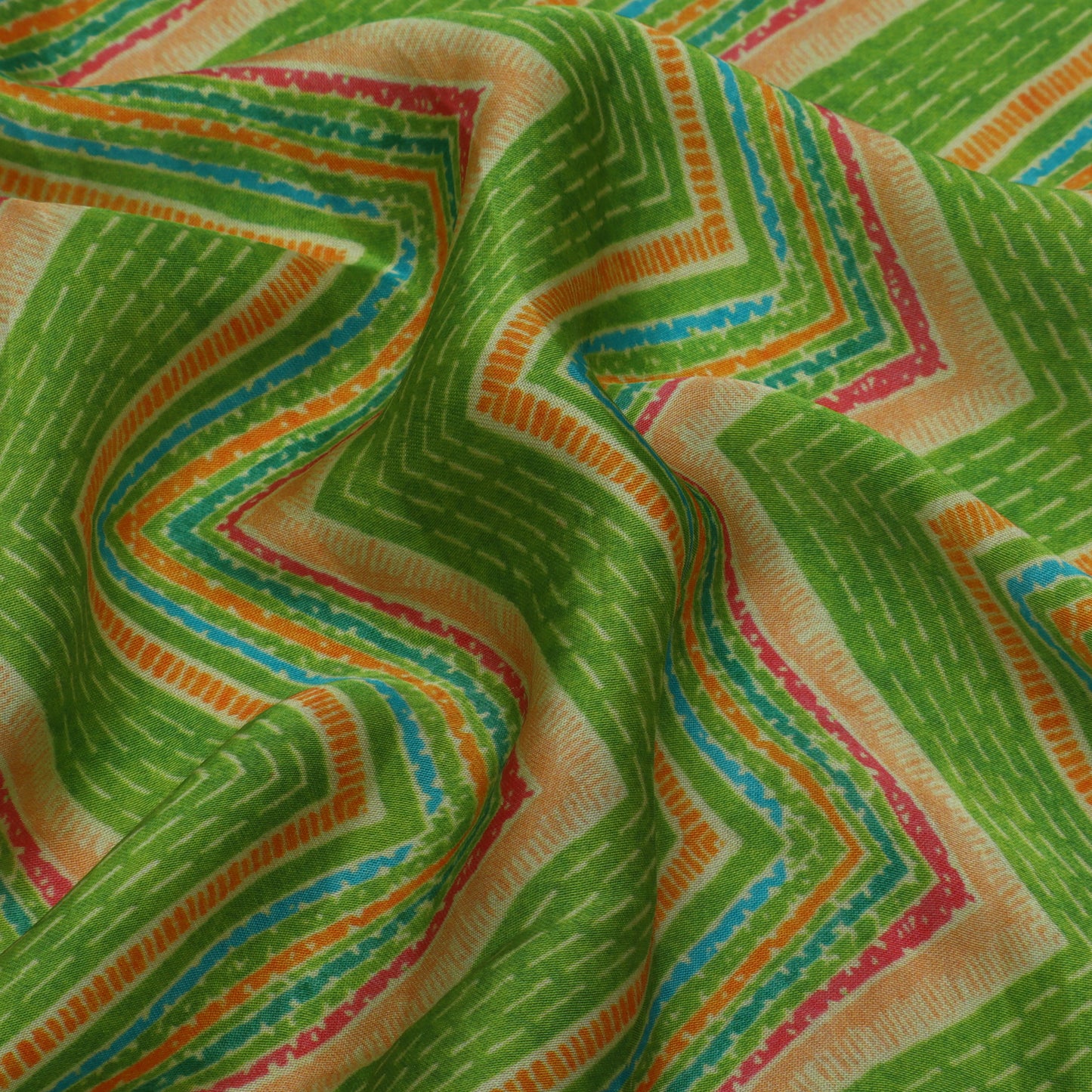 Multi Color Modal Satin Print Fabric