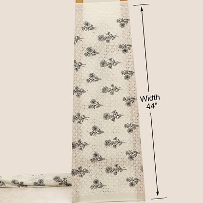 Hakuba Cotton Chikan Embroidery Fabric