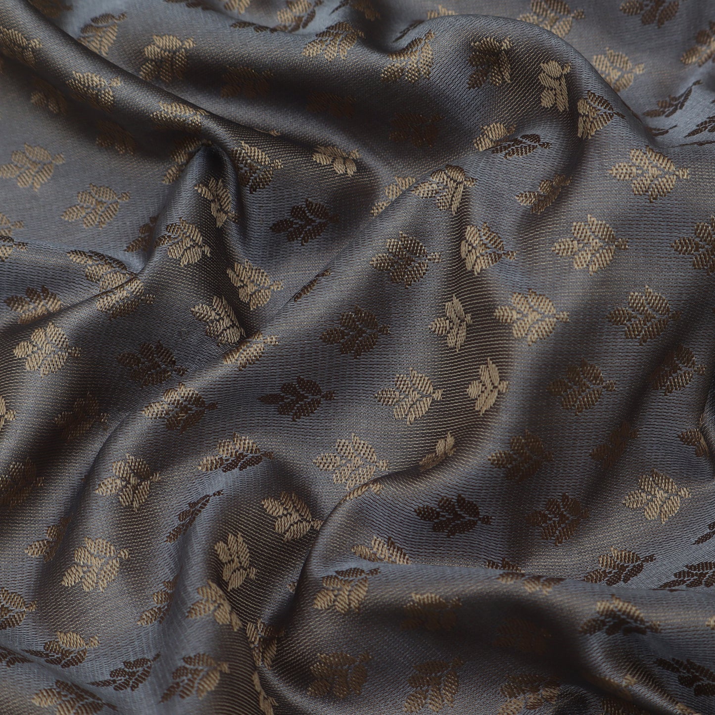 Grey Color Tanchui Brocade Fabric