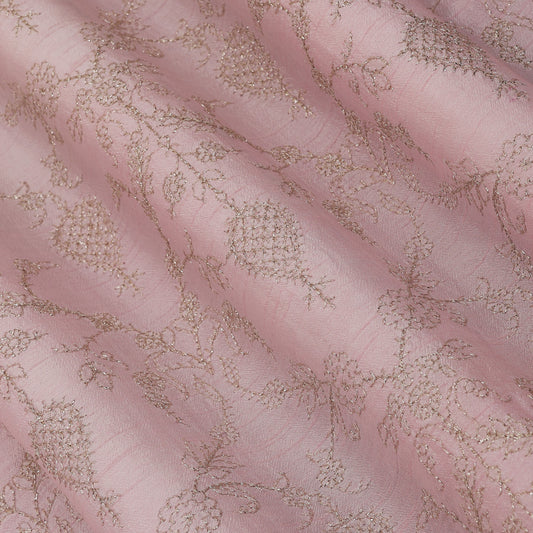 Slub Silk Embroidery Fabric