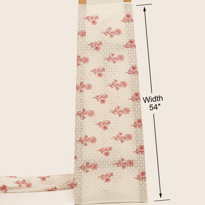 Hakuba Cotton Chikan Embroidery Fabric
