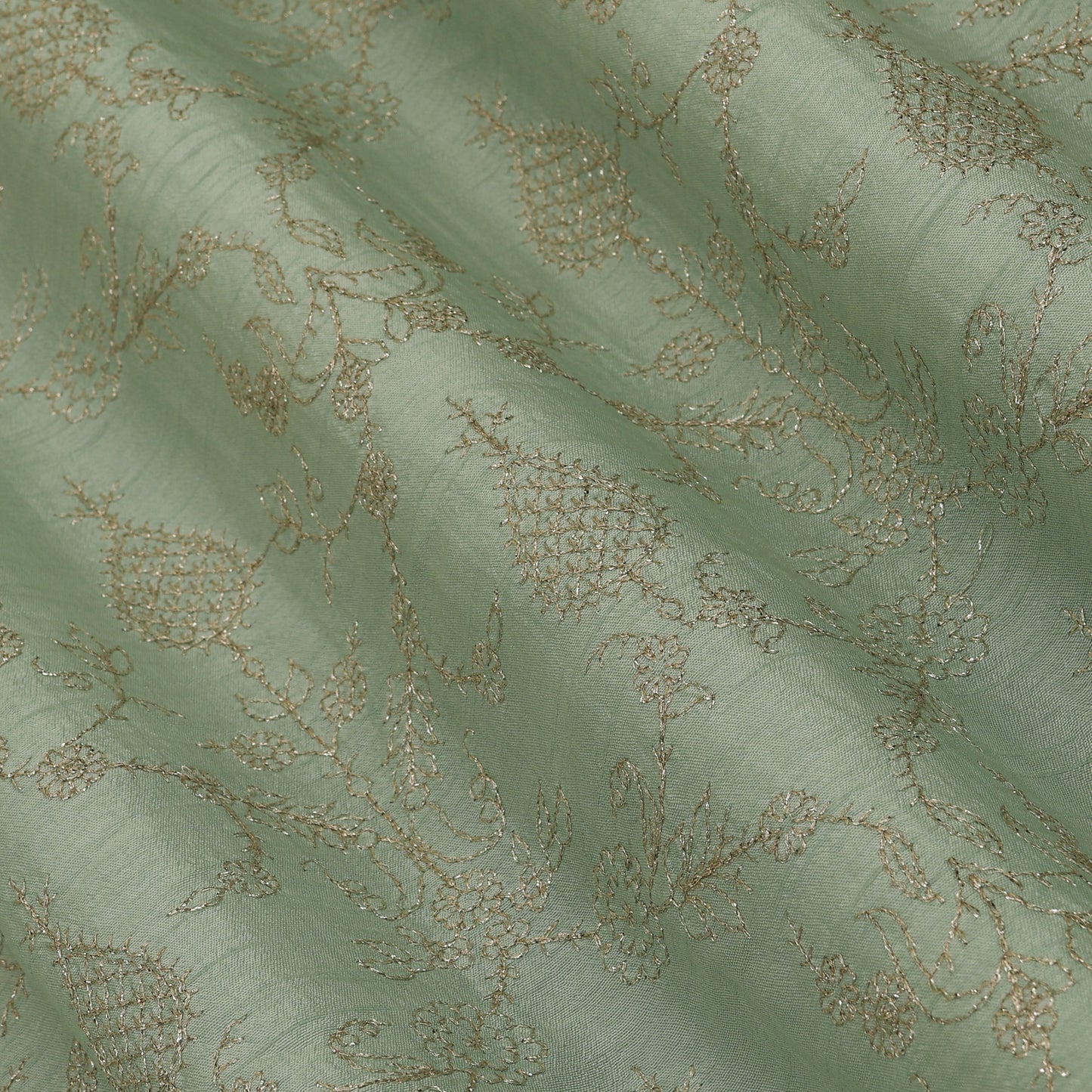 Slub Silk Embroidery Fabric