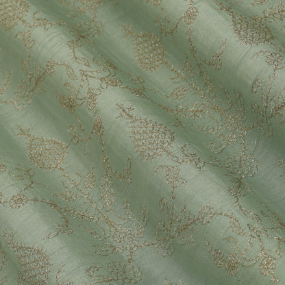 Slub Silk Embroidery Fabric