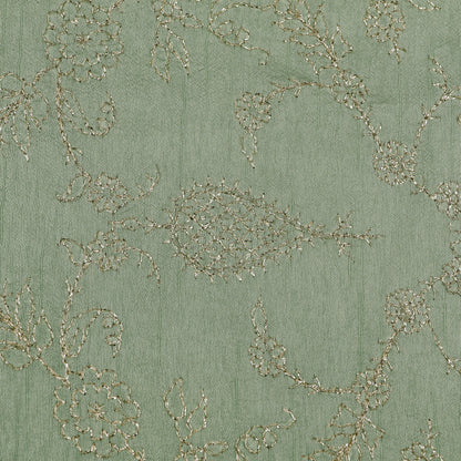 Slub Silk Embroidery Fabric