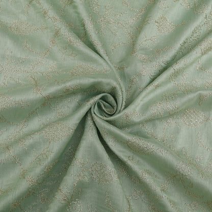 Slub Silk Embroidery Fabric