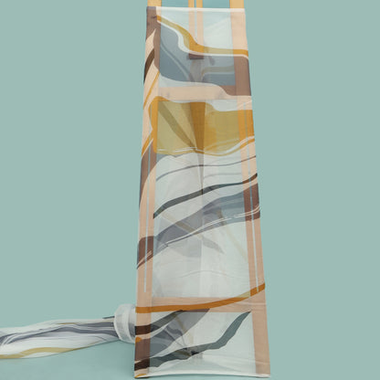 Multicolor Satin Organza Print Fabric