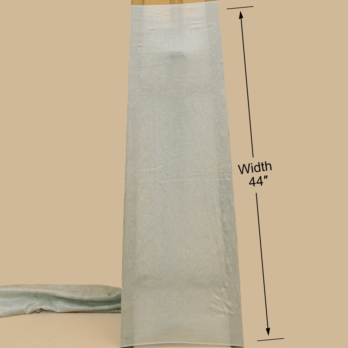 Slub Silk Embroidery Fabric