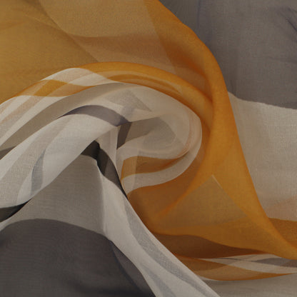 Multicolor Satin Organza Print Fabric