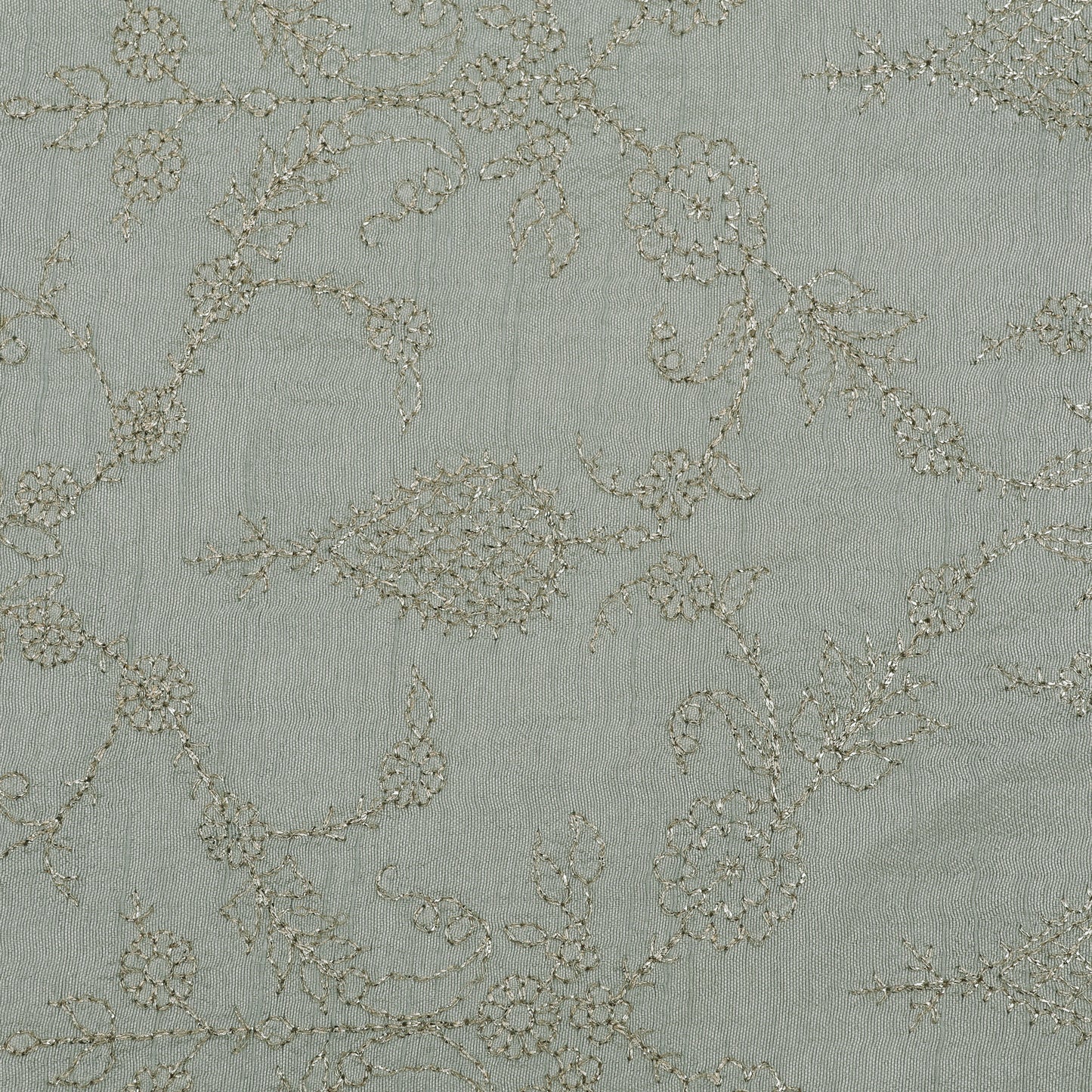Slub Silk Embroidery Fabric