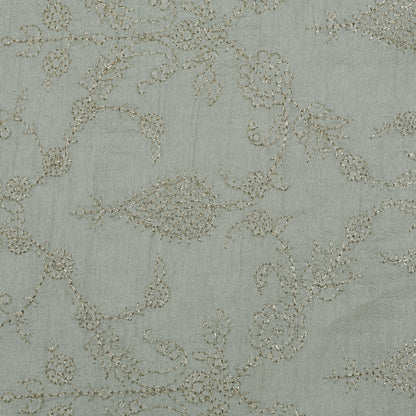 Slub Silk Embroidery Fabric