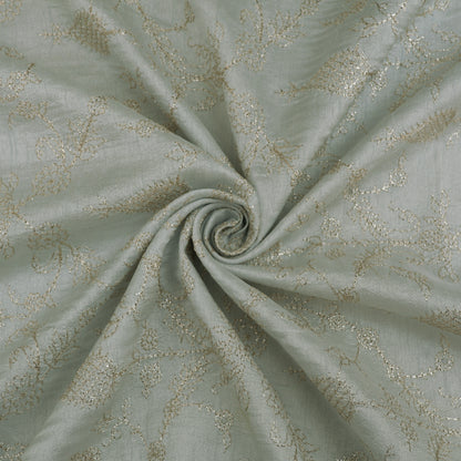 Slub Silk Embroidery Fabric