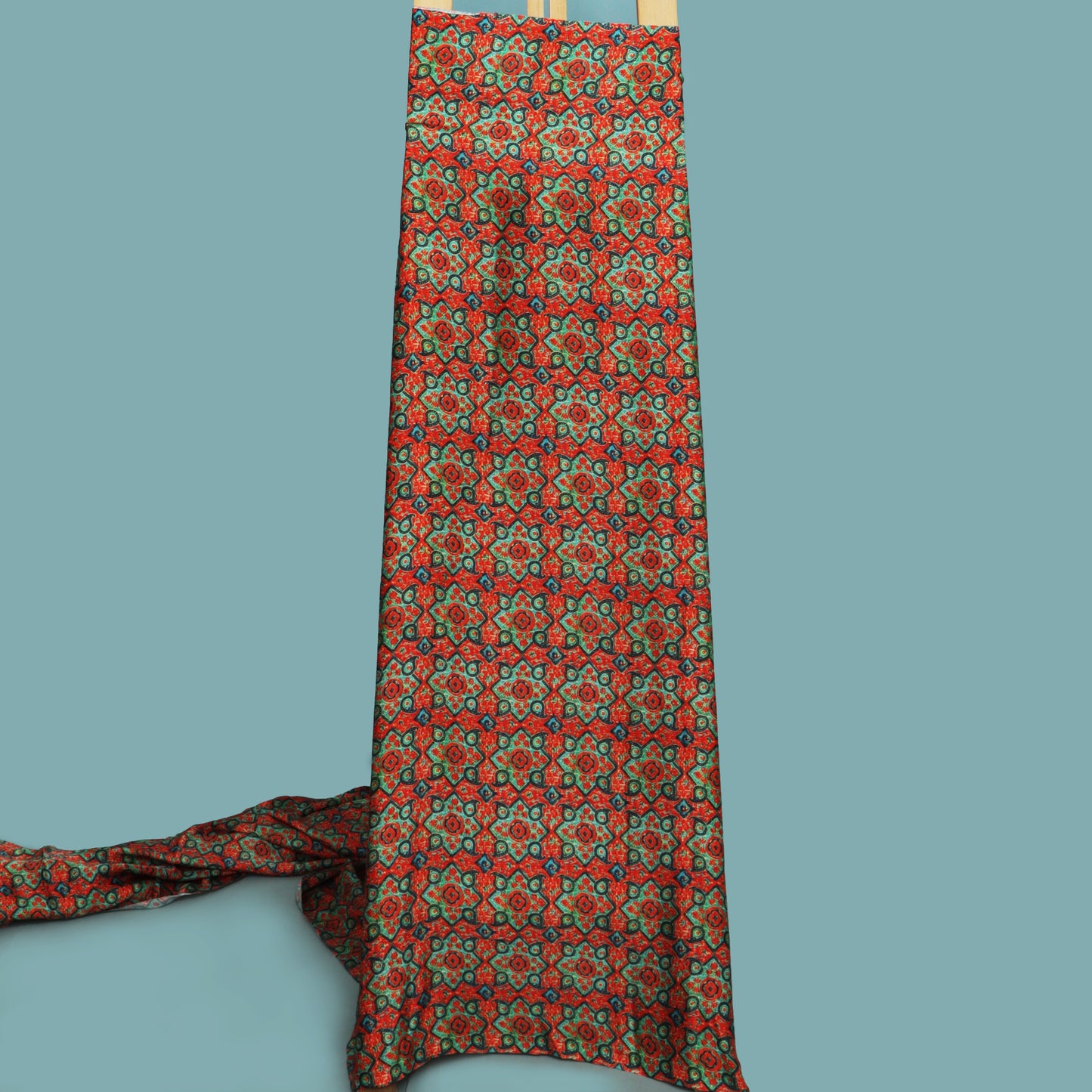 Multi Color Modal Satin Print Fabric