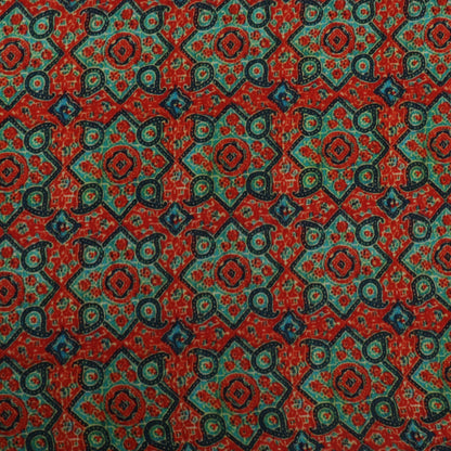 Multi Color Modal Satin Print Fabric