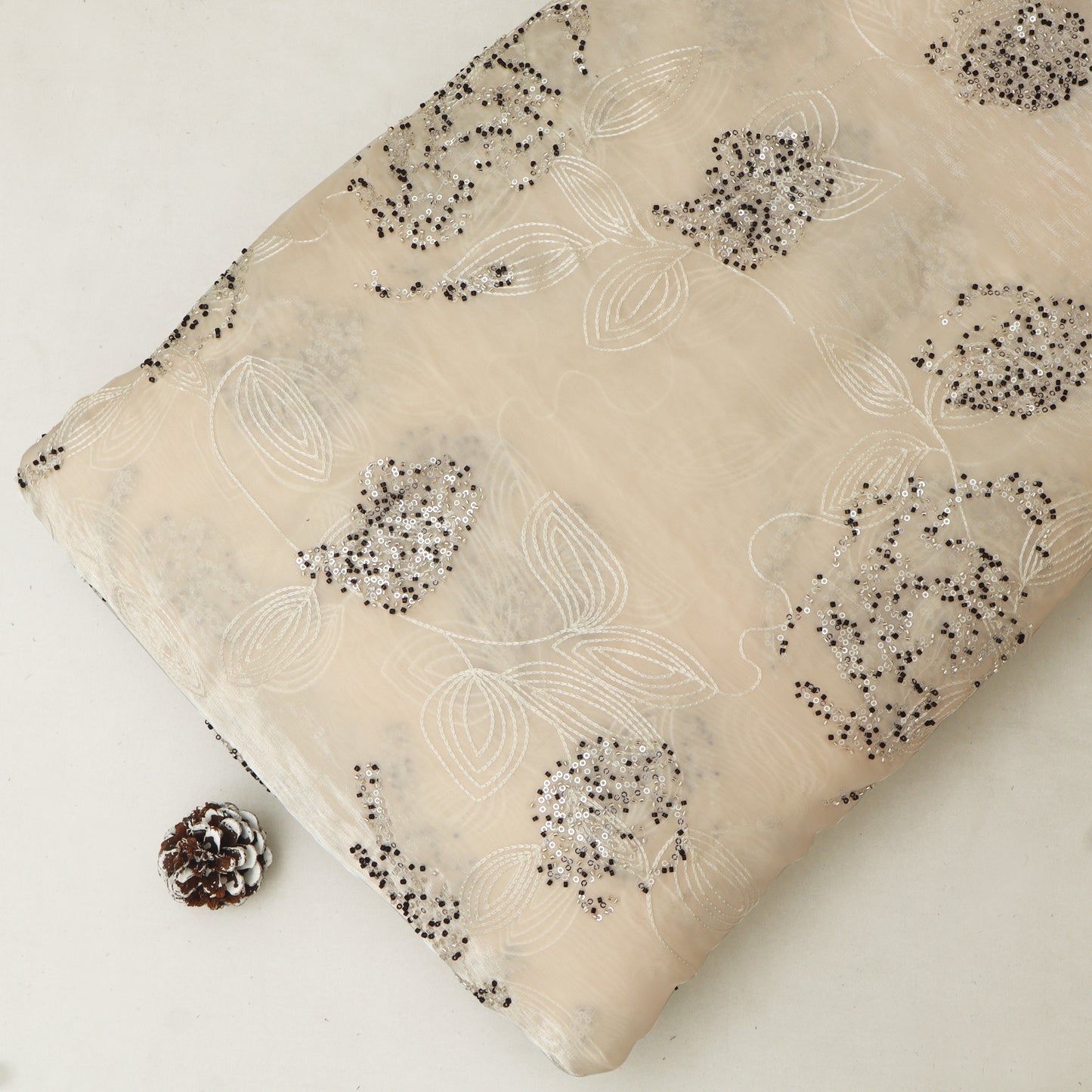 Satin Organza Embroidery Fabric