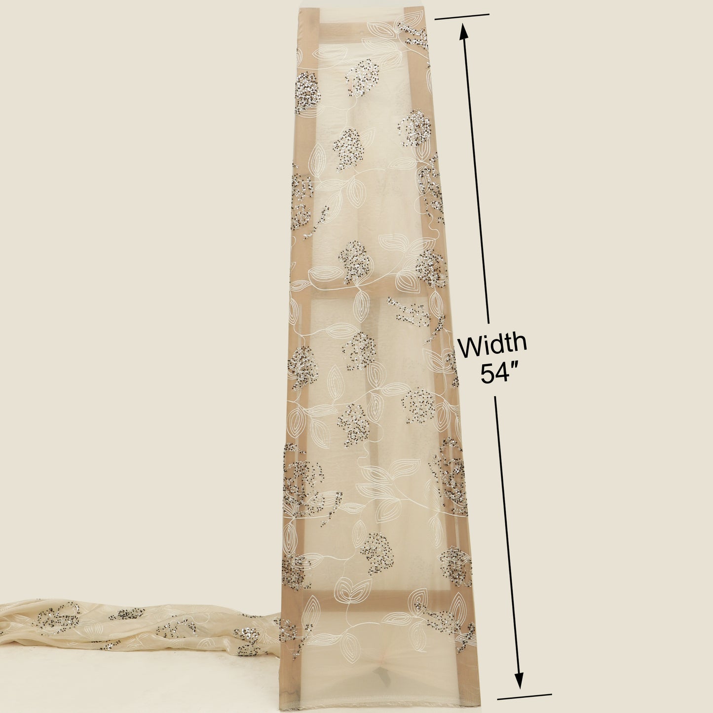 Satin Organza Embroidery Fabric