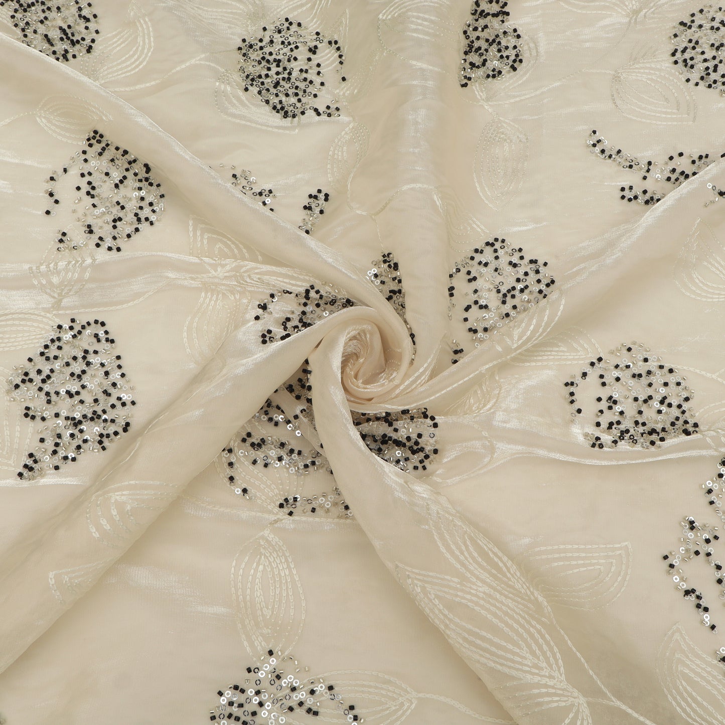 Satin Organza Embroidery Fabric