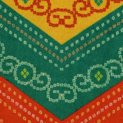 Multicolor Chevron Velvet Print Fabric