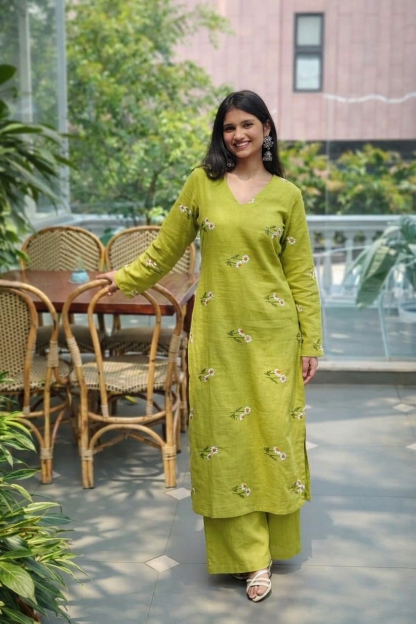 Cotton Linen Embroidery Fabric