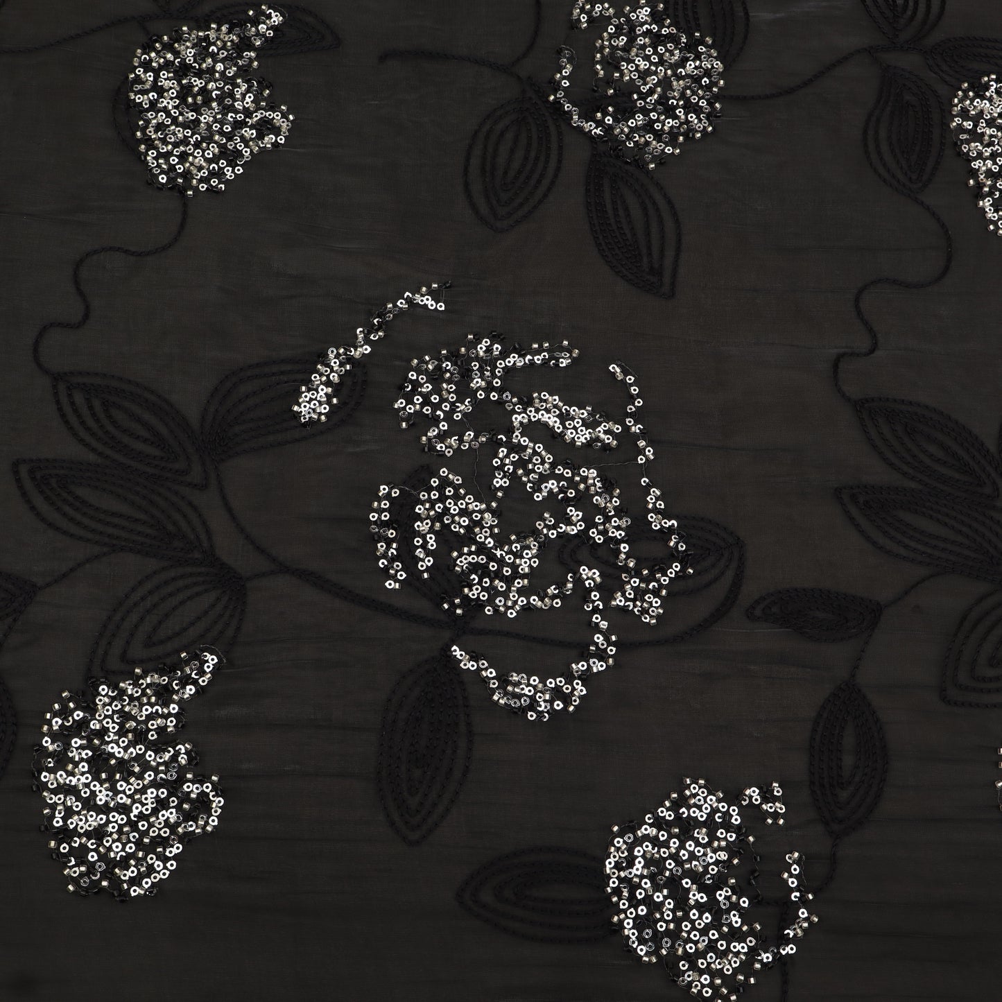 Satin Organza Embroidery Fabric