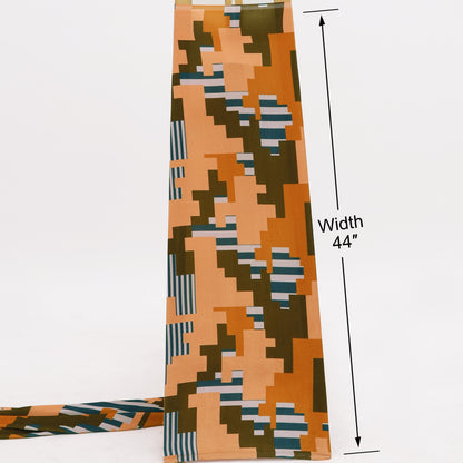 Geometric Abstract Velvet Print Fabric